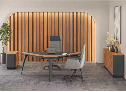 Oficina Escritorio de oficina Escritorio Cómoda Aparador Moderno Madera Marrón