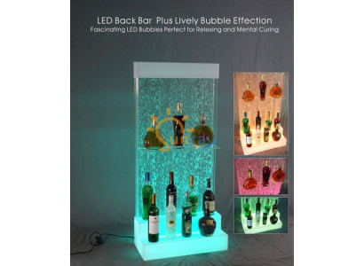 Diseñador LED Bar Estantes de pared de agua Barra Mostrador Mueble de estantería