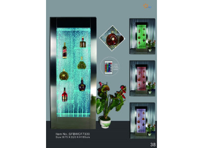Luz LED Barra de pared de agua Pilar de estantería Columna de agua Estante Decoración Diseñador