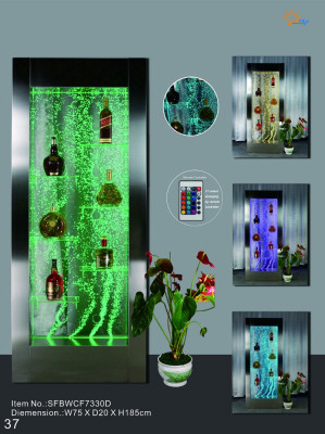 Diseñador de barra de luz Estanterías de barra de agua Barra de pared Muebles de mostrador Estante Pared de agua