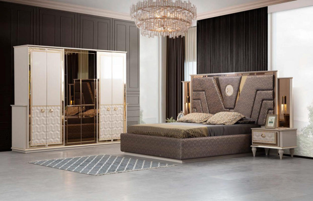 Crear un ambiente acogedor. Conjunto de dormitorio moderno.
