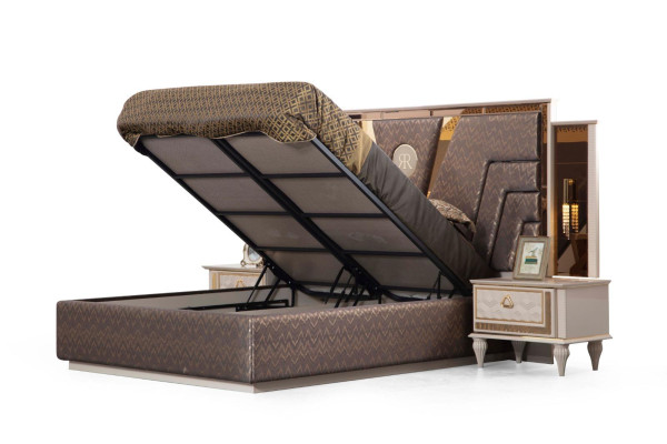 Crear un ambiente acogedor. Conjunto de dormitorio moderno.