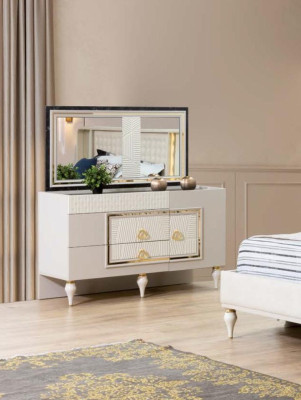 Lujoso tocador espejo estilo diseño mueble moderno dormitorio aparador