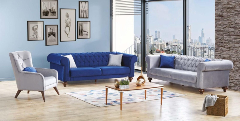 Diseño de sillón moderno en tela de lujo clásico de 1 puesto de asiento nuevo.