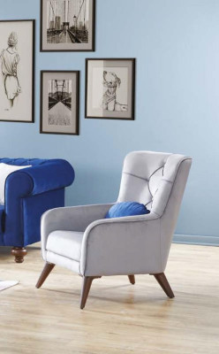 Diseño de sillón moderno en tela de lujo clásico de 1 puesto de asiento nuevo.