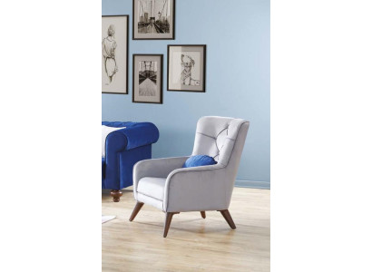 Diseño de sillón moderno en tela de lujo clásico de 1 puesto de asiento nuevo.
