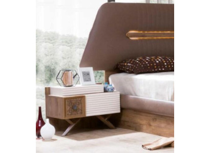 Diseño de mesita de noche, consola, mesas auxiliares, dormitorio, madera, lujo, consolas, nuevo.