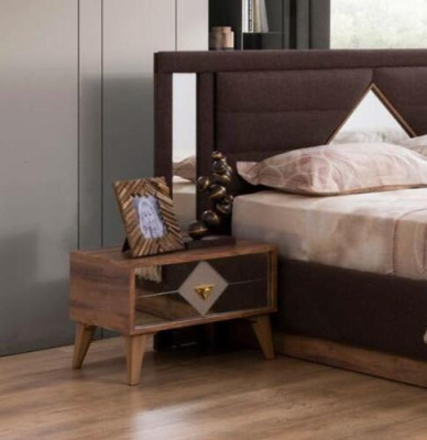 Mesita de noche diseño consola mesas auxiliares dormitorio madera lujo consolas nuevo.