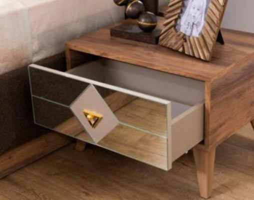 Mesita de noche diseño consola mesas auxiliares dormitorio madera lujo consolas nuevo.