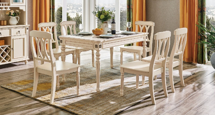 Mesa de comedor Mesas de comedor Mesas de madera diseño colonial Muebles clásicos Mesa de comedor.