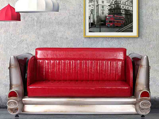 Sofá sofá comedor Cadillac USA Decoración Sofá de automóvil Estilo América Muebles Sofás