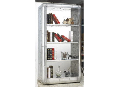 Muebles de aviador, estante de aluminio, muebles de lujo de diseñador, armario, estanterías.