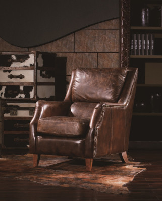 Sillón orejero Sillón Sillón de salón Sillón tapizado Vintage Cuero genuino