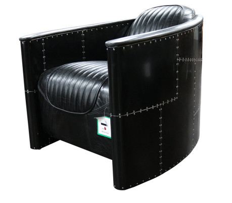 Sofá Aviador Sillón Club de Sofá salón vintage de aluminio retro de avión cuero genuino