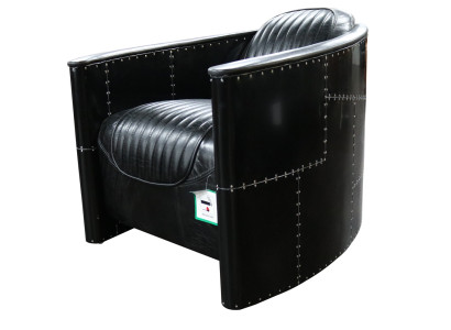 Sofá Aviador Sillón Club de Sofá salón vintage de aluminio retro de avión cuero genuino