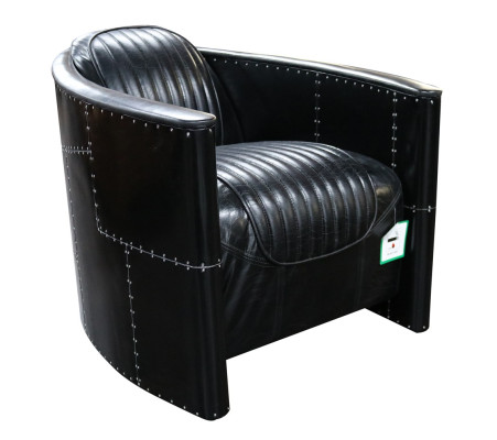 Sofá Aviador Sillón Club de Sofá salón vintage de aluminio retro de avión cuero genuino