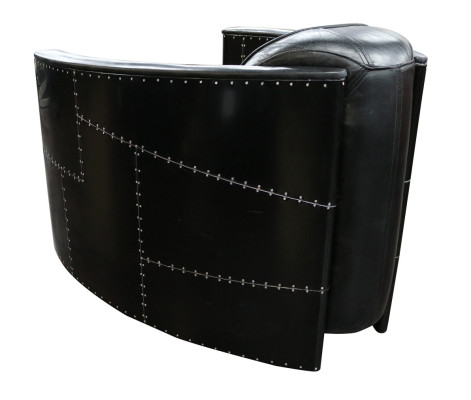 Sofá Aviador Sillón Club de Sofá salón vintage de aluminio retro de avión cuero genuino