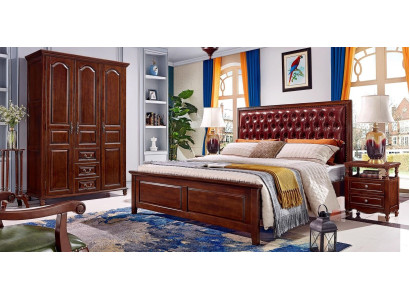 Cama 2x mesitas de noche Armario Dormitorio Muebles Diseño 4 piezas.