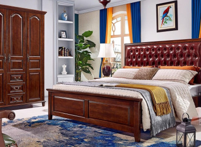 Cama 2x mesitas de noche Armario Dormitorio Muebles Diseño 4 piezas.