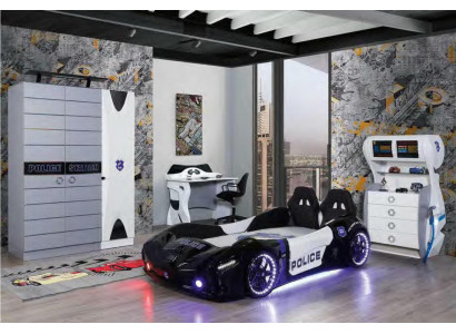 Cama infantil coche de carreras dormitorio cama muebles colchón cama de coche.