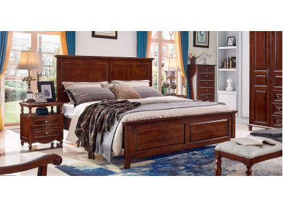 Juego de dormitorio de cama, diseño de cama con cabecero, 2 mesitas de noche, estructura de cama de 3 piezas.