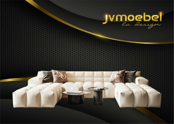 Diseño Chesterfield Terciopelo Moderno Sofá esquinero en U Forma Sofá de salón tapizado Nuevo