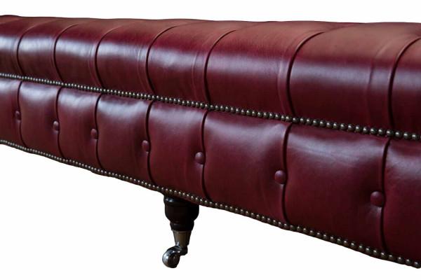 Sofá de diseño moderno de 4 plazas Lujo Clásico Sofás Chesterfield de cuero