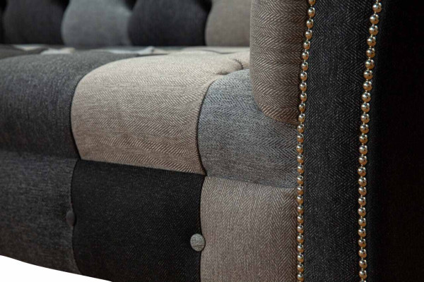 Sofá moderno de 3 plazas Chesterfield estilo luxuoso para salón.