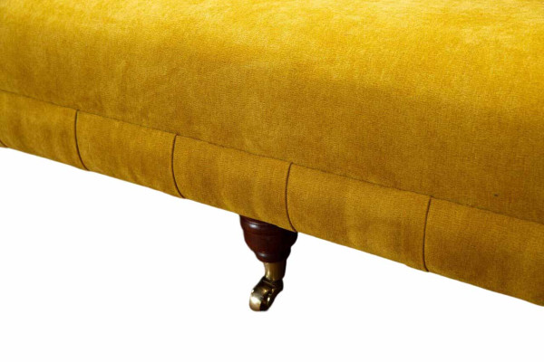 Diseño Chesterfield Chesterfield Textil Amarillo Sofá de 5 Plazas Nuevo
