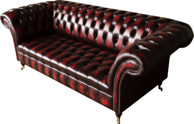 Sofá de cuero Chesterfield de 3 plazas en marrón, sofá de diseñador de lujo, nuevo acolchado.