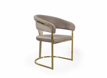 Sillas de comedor completas Sillas de cocina 6 piezas Beige Lujo Oro