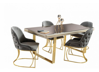 Grupo de comedor esquina de comedor muebles de comedor mesa de comedor sillas conjunto de 7 piezas gris de lujo