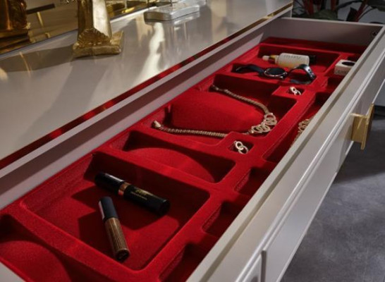 Juego de tocador, mesa de maquillaje, consola de maquillaje, mesa consola beige