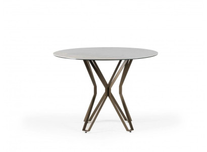 Mesa redonda moderna para cocina o comedor de 100 cm de diámetro.