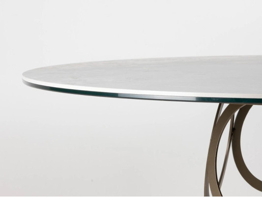 Mesa de comedor redonda Mesa de cocina Mesa de comedor Mesa redonda 100cm Industrial Blanco