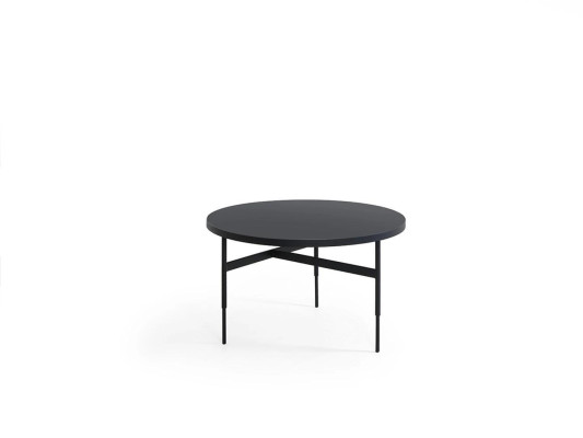 Mesa auxiliar redonda moderna nueva lujo negro diseño muebles decoración madera