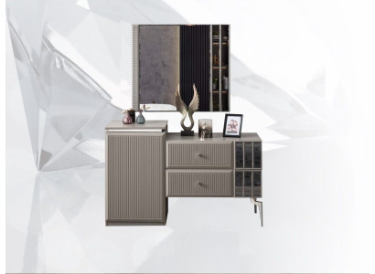 Tocador mesa de tocador consola espejo madera gris dormitorio