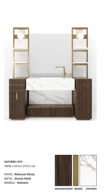 Armario de baño marrón Muebles de baño Armario de baño Muebles clásicos