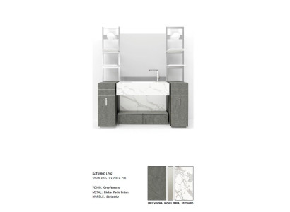 Armario de baño gris Muebles de baño Armario Gris Muebles clásicos Nuevos