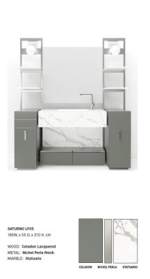Gabinete de baño gris Muebles de baño Gabinete de baño muebles clásicos