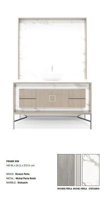 Armario de baño beige Muebles de baño Estante Armario de baño Estantes de madera Muebles