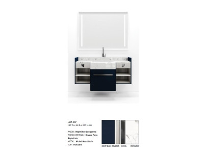 Lavabos de baño negros, grifería, muebles de baño estilo italiano nuevo