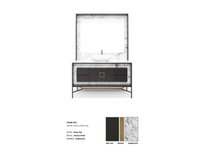 Armario de baño gris Muebles de baño Muebles clásicos para baño Armario de baño