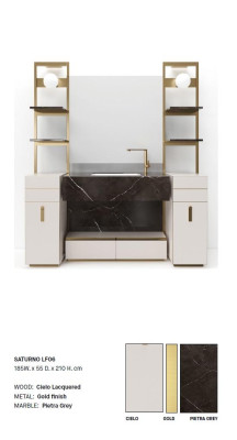 Mueble de baño blanco Muebles de baño Armario de baño Muebles clásicos