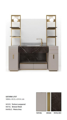 armario de baño gris, muebles de baño, armario de baño, muebles clásicos