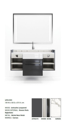 Muebles clásicos lavabo gris con cajones Muebles clásicos nuevos