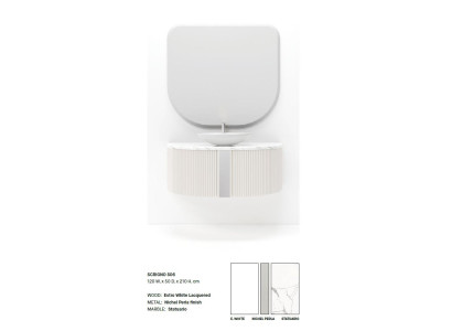 Grifos de lavabo blancos para el mobiliario de baño estilo italiano.