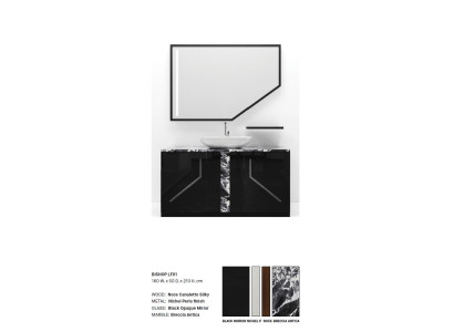 Lavabos de baño negros, accesorios de baño, muebles de baño estilo italiano, nuevos.