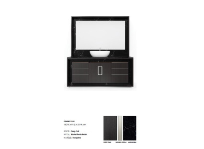 Armario de baño negro Muebles de baño Estante Armario de baño Estante de madera