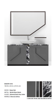 Gabinete de baño gris Mueble de baño Estante Gabinete de baño Estante de madera para baño Muebles